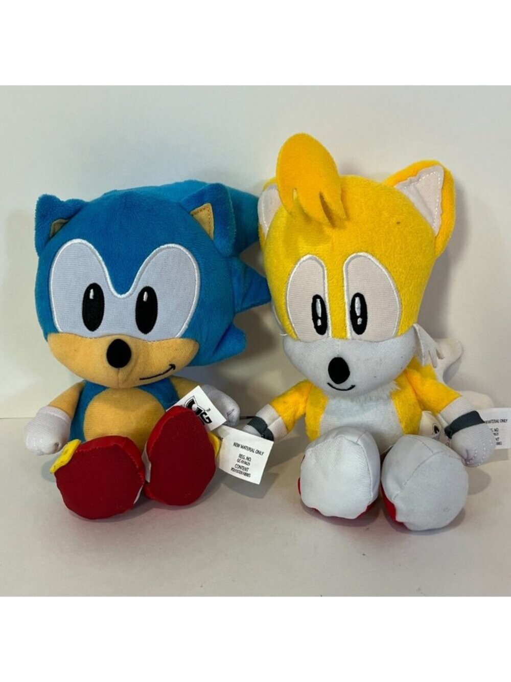 Sonic The Hedgehog 8" Plush Set Tails & Sonic 2021 Jakks Toy Stuffed Figure